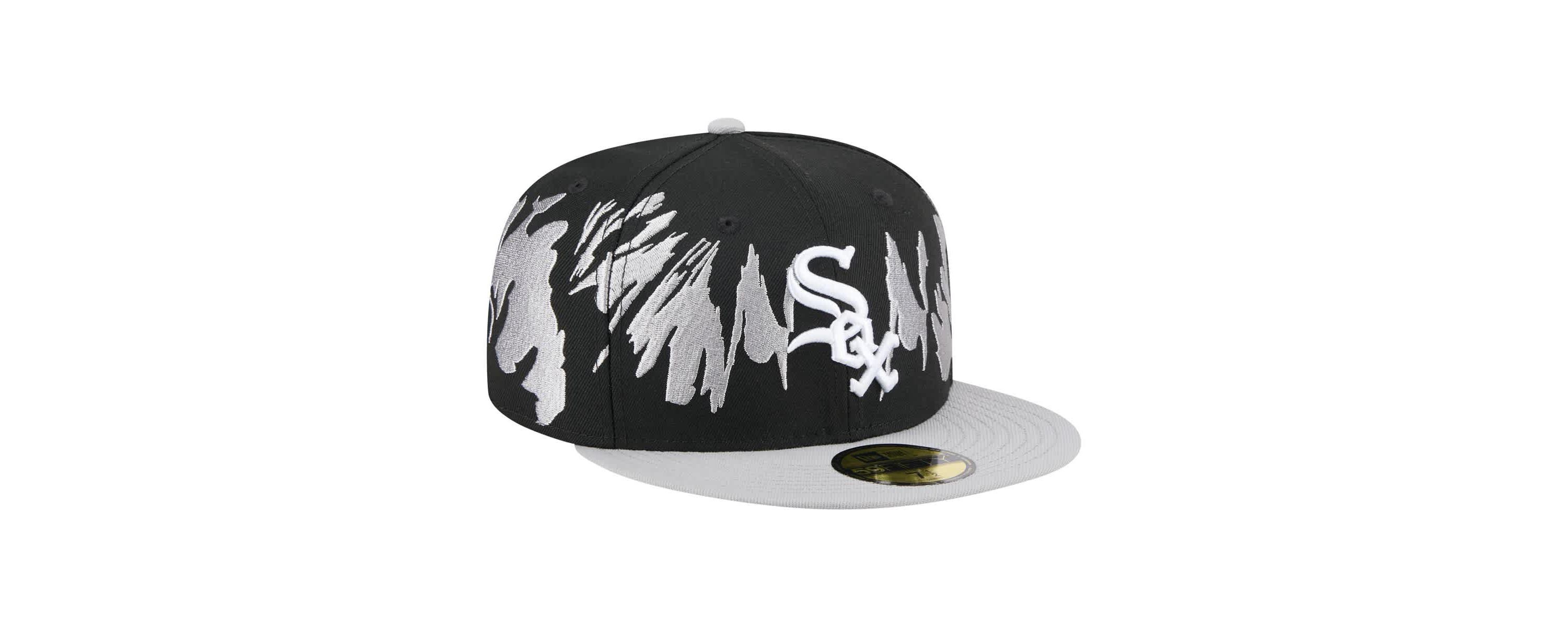 Chicago White Sox MLB Black/Gray Chicago Sox Retro Pattern 59FIFTY Fitted Hat
