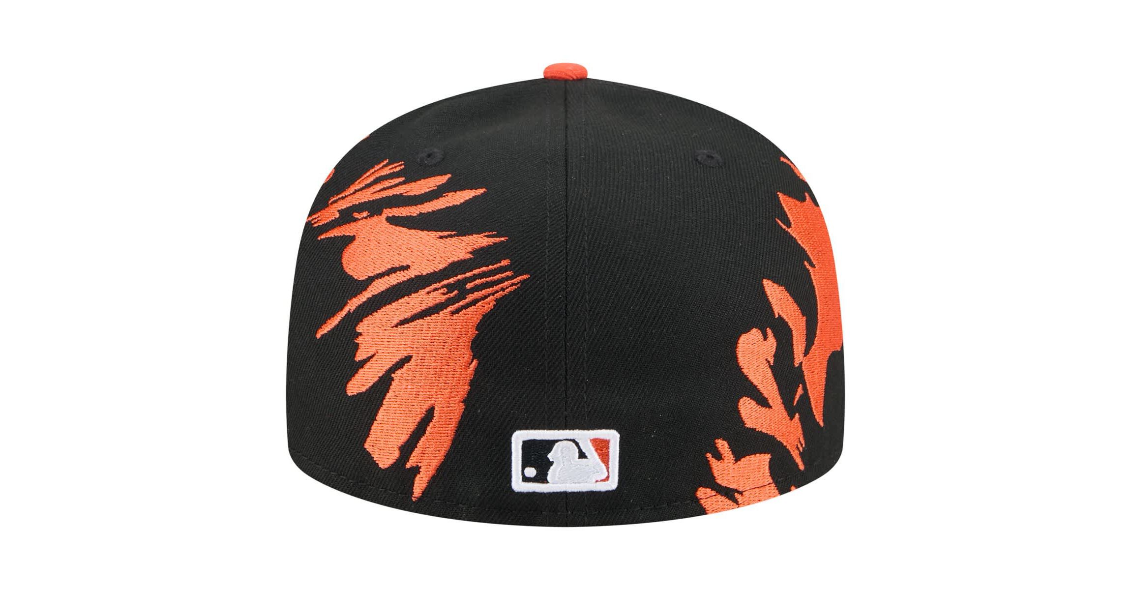 MLB Black/Orange Baltimore Orioles Retro Pattern 59FIFTY Fitted Hat