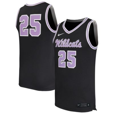 Men's NCAA Nike #25 Kansas State Wildcats Replica Basketball Jersey, Black, 2XL