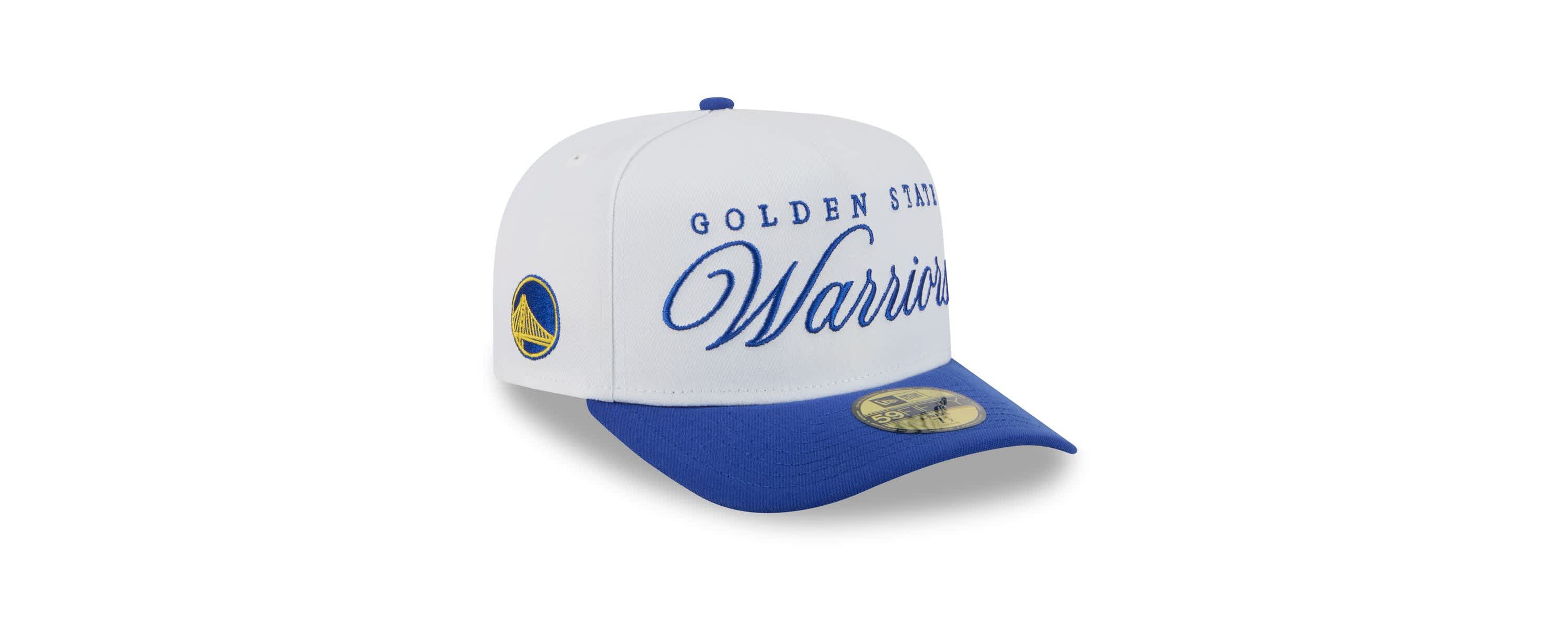 NBA White/Royal Golden State Warriors 2025 NBA Draft A-Frame 59FIFTY Fitted Hat