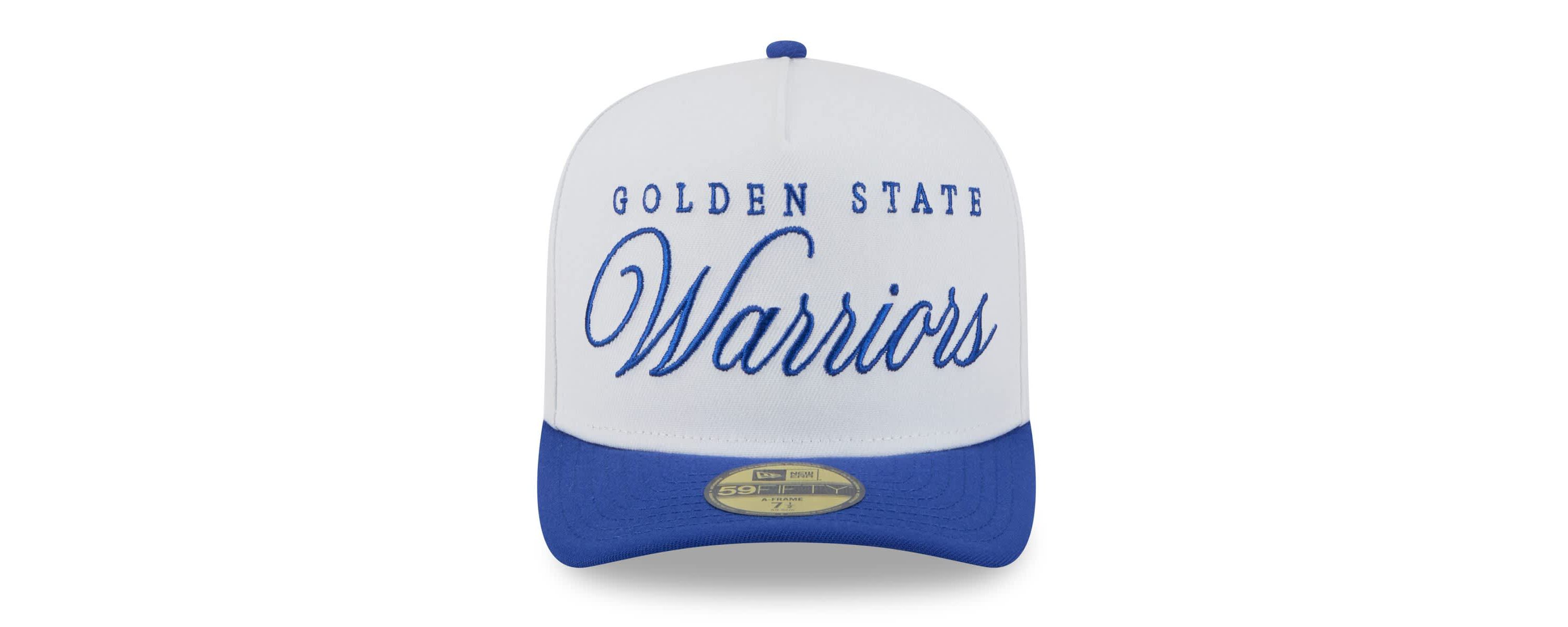 NBA White/Royal Golden State Warriors 2025 NBA Draft A-Frame 59FIFTY Fitted Hat