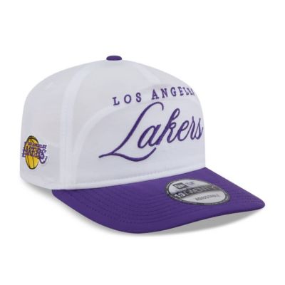 New Era Men's NBA White/Purple Los Angeles Lakers 2025 NBA Draft On-Stage Nylon 19TWENTY Adjustable Hat, White