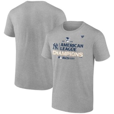 Men's MLB Fanatics New York Yankees 2024 American League s Locker Room T-Shirt, Gray, 4XL