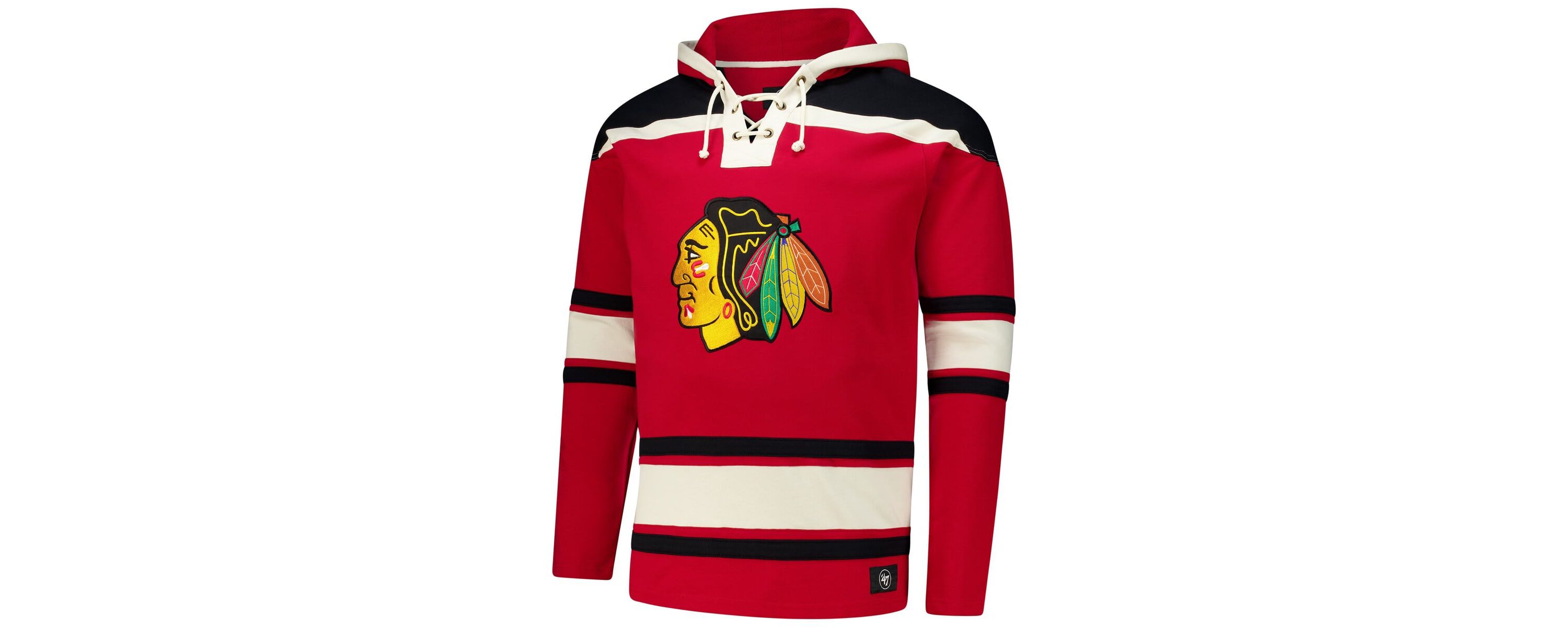 NHL Connor Bedard Chicago Blackhawks Big & Tall Lace-up Pullover Hoodie
