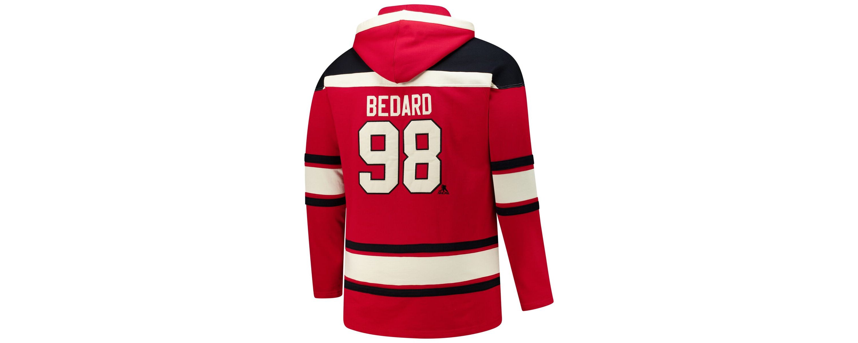 NHL Connor Bedard Chicago Blackhawks Big & Tall Lace-up Pullover Hoodie