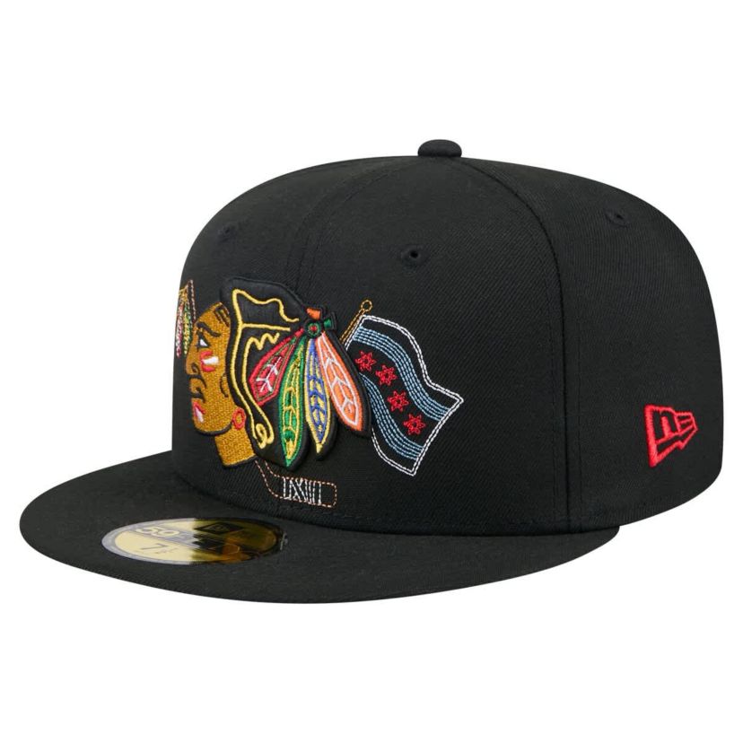 NHL Chicago Blackhawks State Stitch 59FIFTY Fitted Hat
