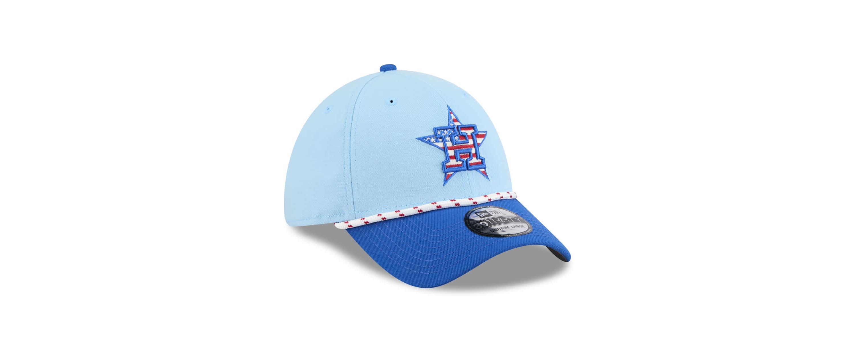 MLB Light Blue/Blue Houston Astros 2025 Fourth of July 39THIRTY Flex Hat