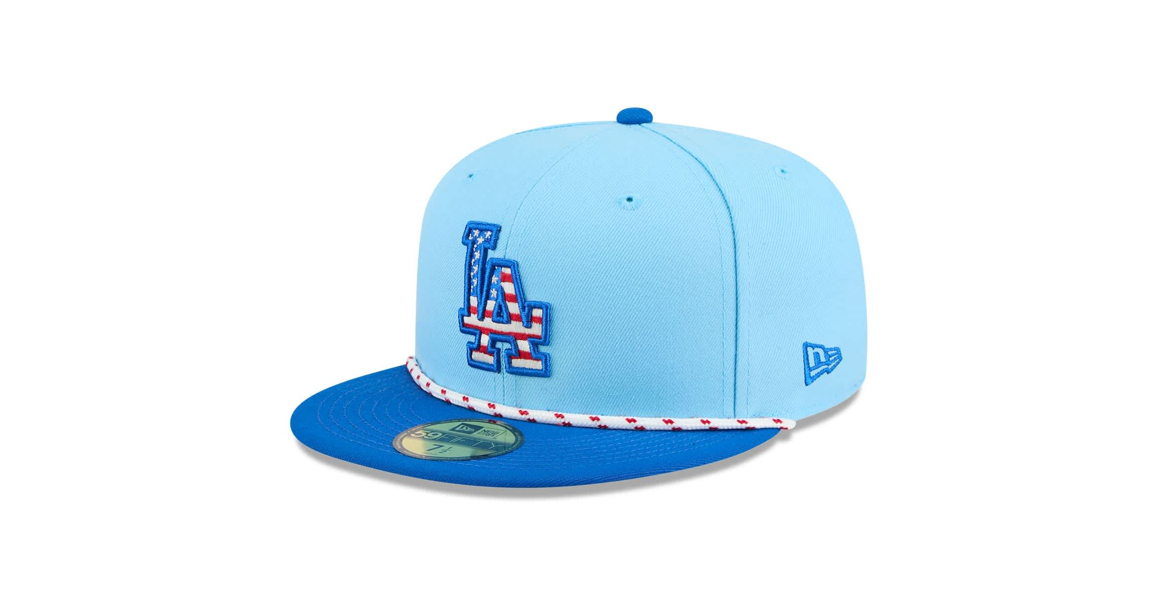 MLB Light Blue/Royal Los Angeles Dodgers 2025 Fourth of July 59FIFTY Fitted Hat