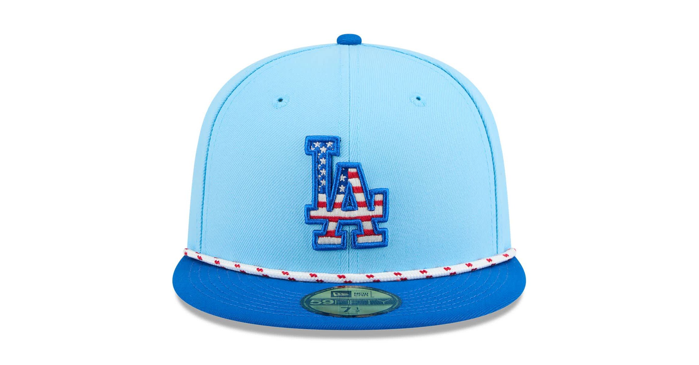 MLB Light Blue/Royal Los Angeles Dodgers 2025 Fourth of July 59FIFTY Fitted Hat