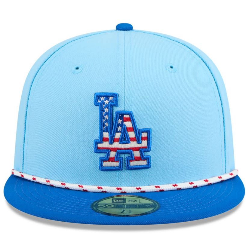 MLB Light Blue/Royal Los Angeles Dodgers 2025 Fourth of July 59FIFTY Fitted Hat