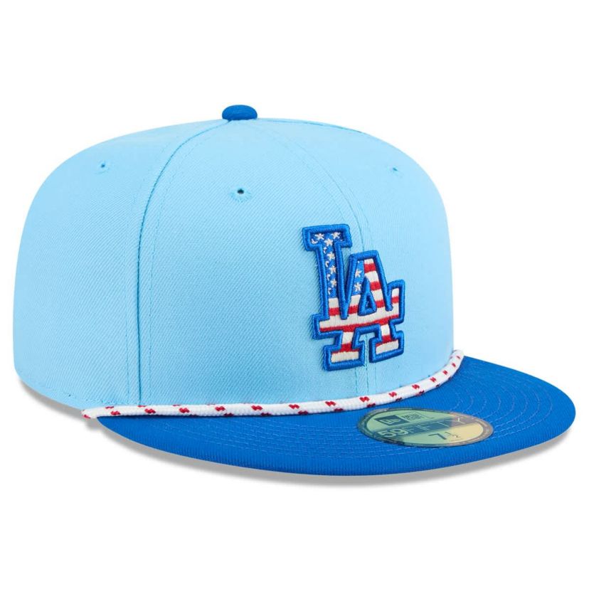 MLB Light Blue/Royal Los Angeles Dodgers 2025 Fourth of July 59FIFTY Fitted Hat