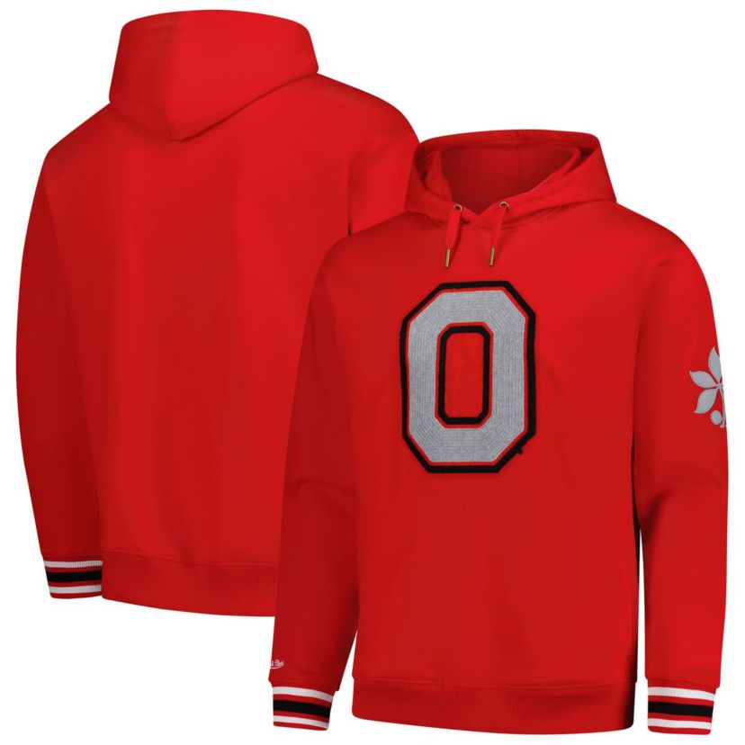 NCAA Ohio State Buckeyes Chainstich Fleece Pullover Hoodie