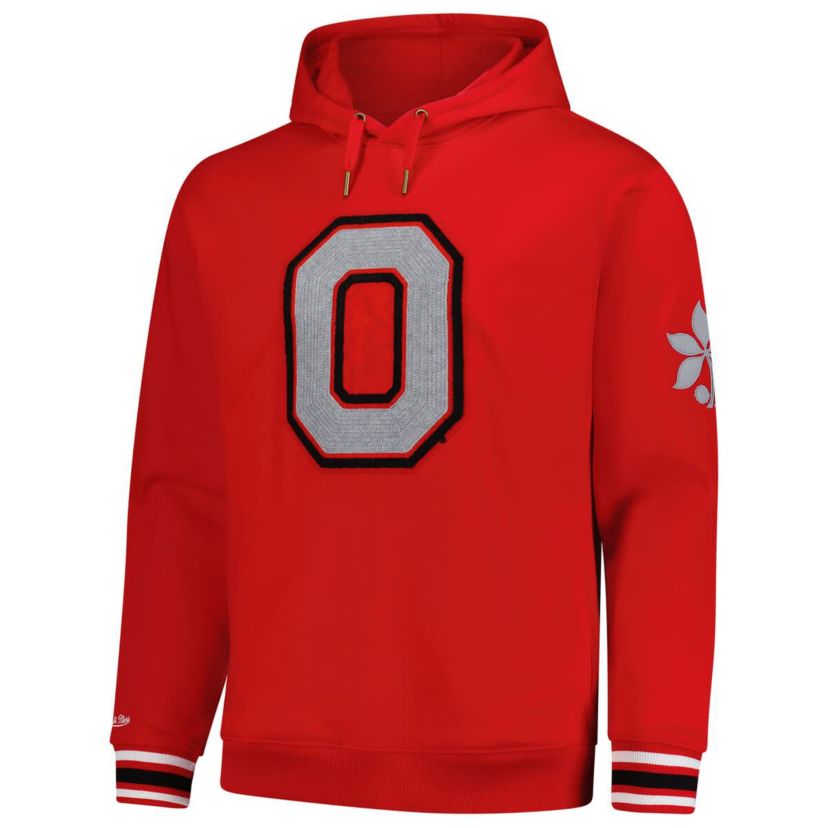 NCAA Ohio State Buckeyes Chainstich Fleece Pullover Hoodie