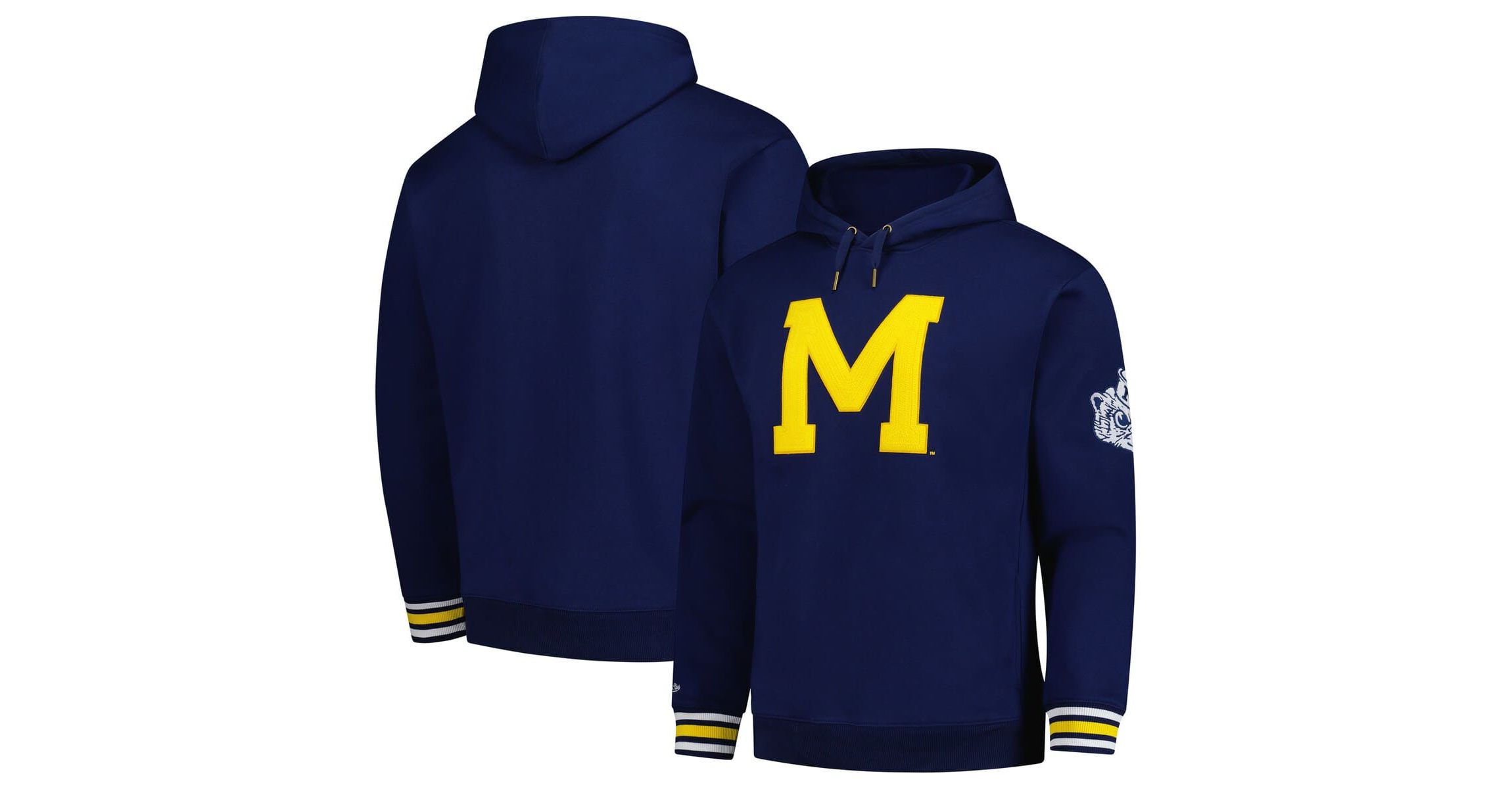 NCAA Michigan Wolverines Chainstich Fleece Pullover Hoodie