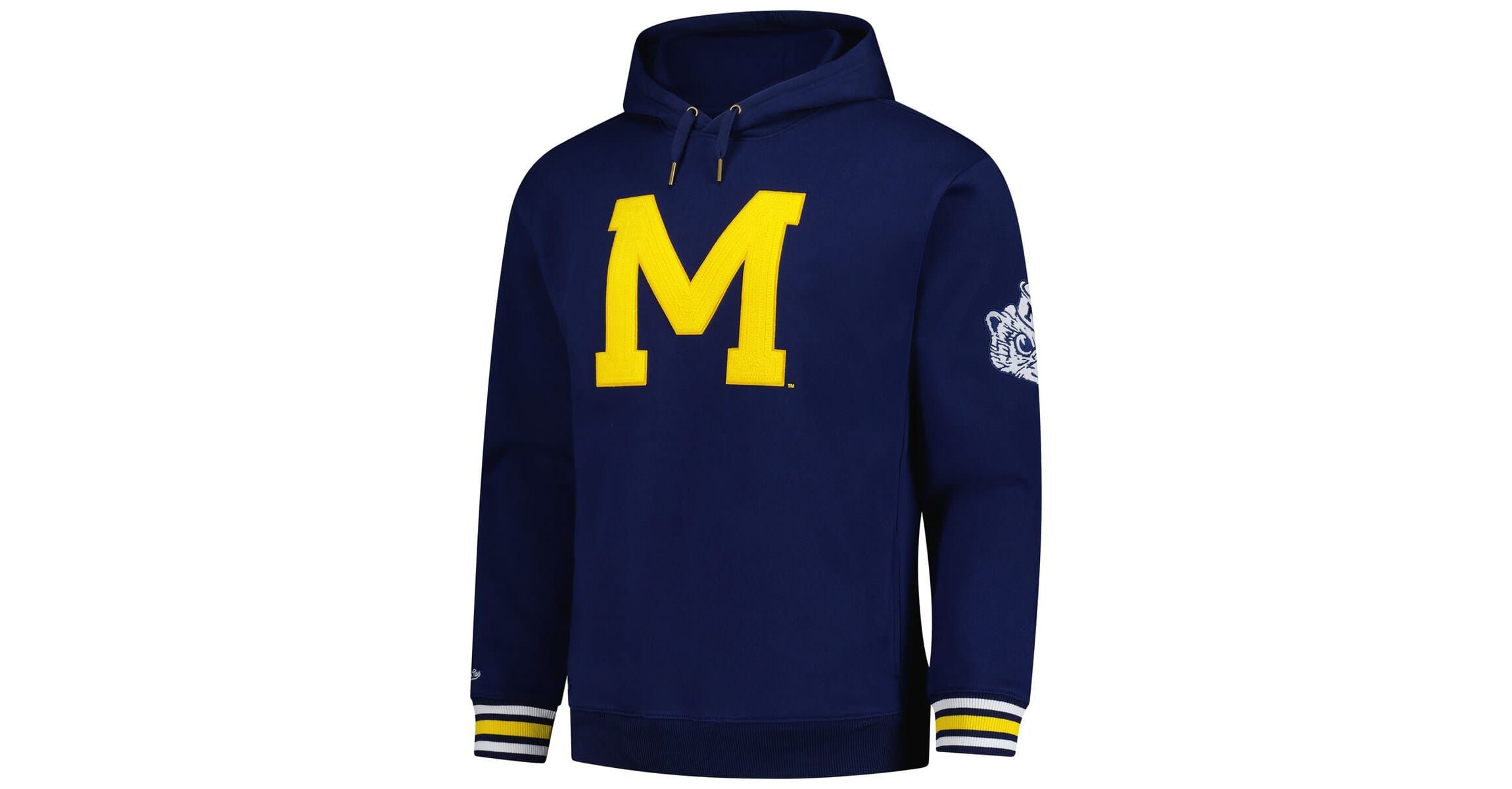 NCAA Michigan Wolverines Chainstich Fleece Pullover Hoodie