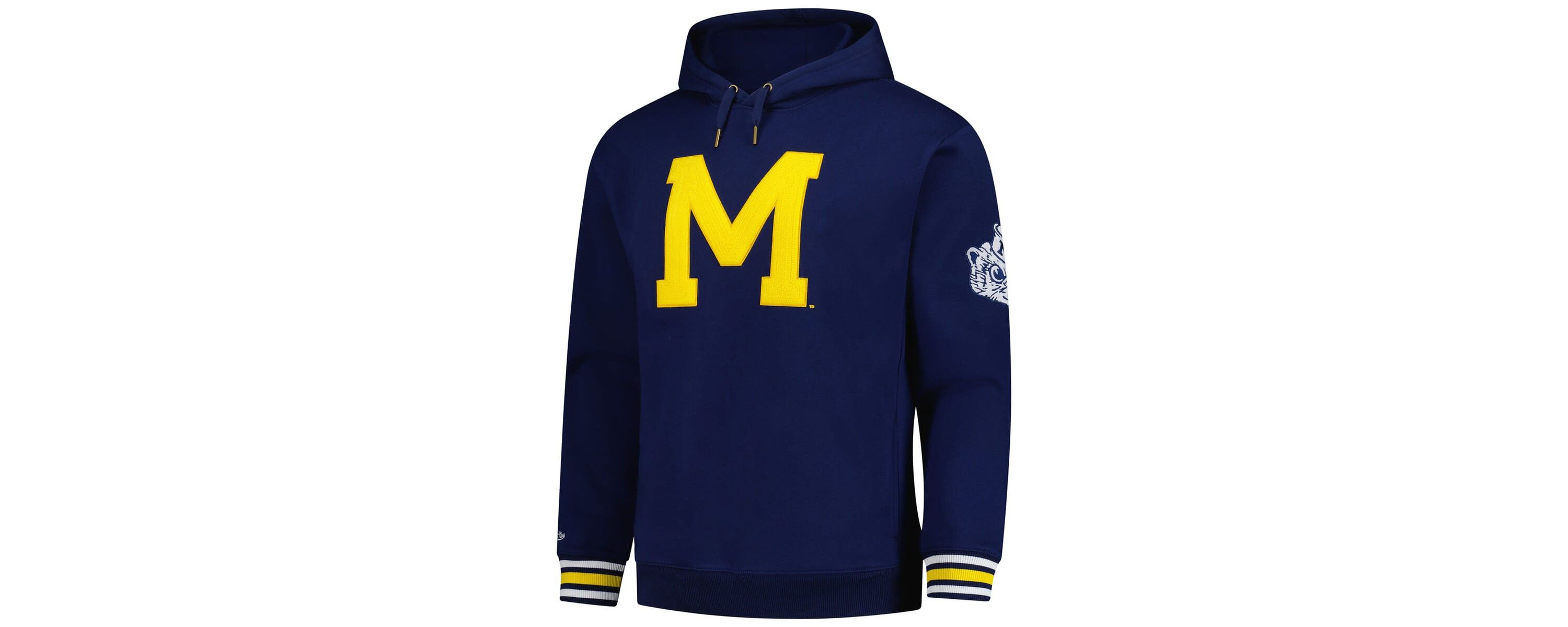 NCAA Michigan Wolverines Chainstich Fleece Pullover Hoodie