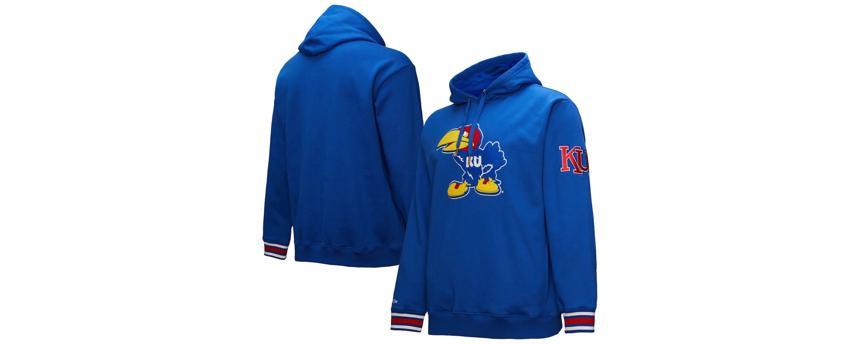 NCAA Kansas Jayhawks Chainstich Fleece Pullover Hoodie