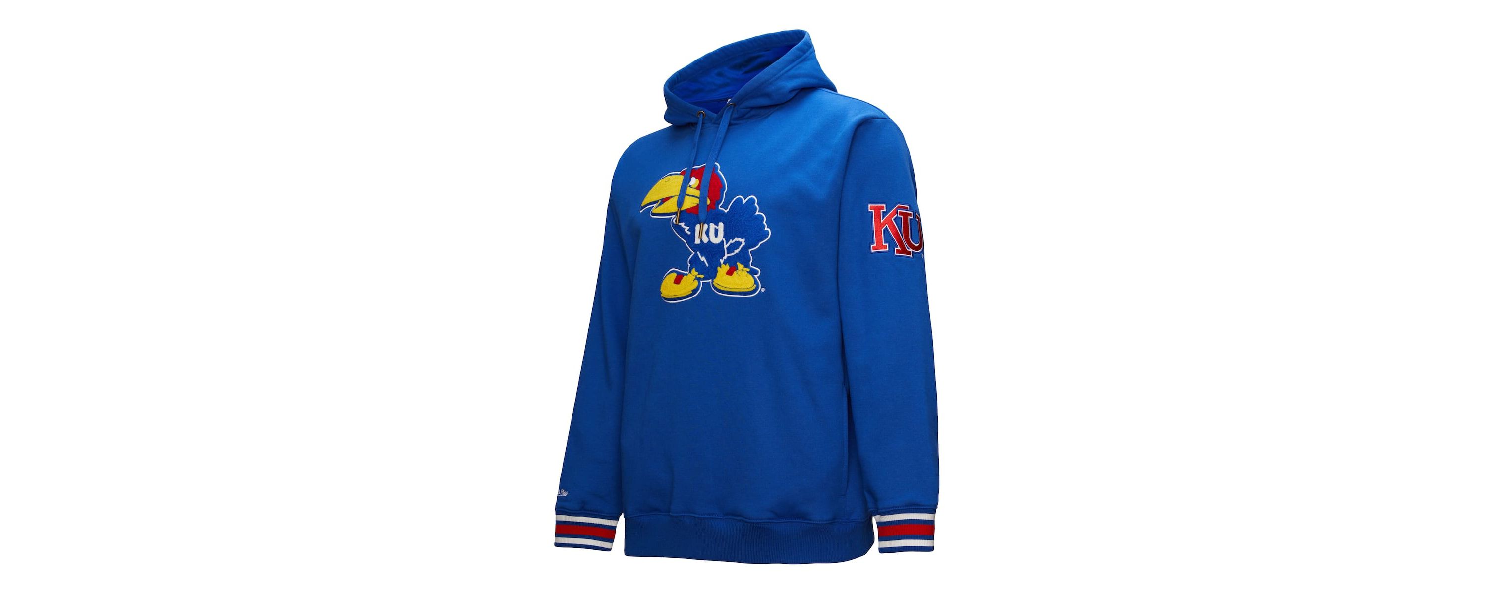 NCAA Kansas Jayhawks Chainstich Fleece Pullover Hoodie