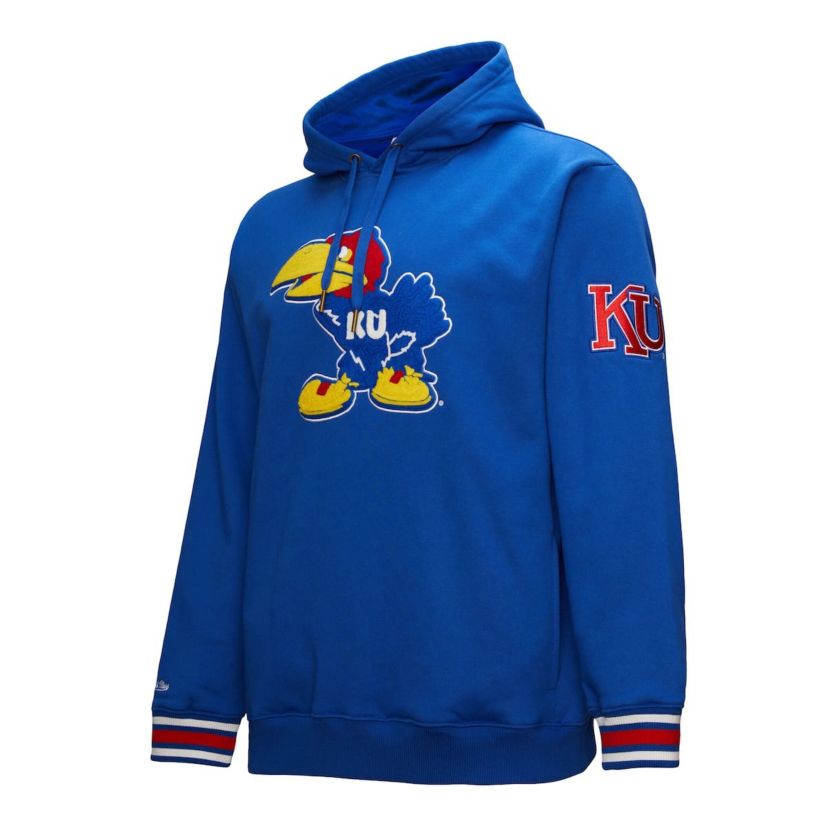 NCAA Kansas Jayhawks Chainstich Fleece Pullover Hoodie