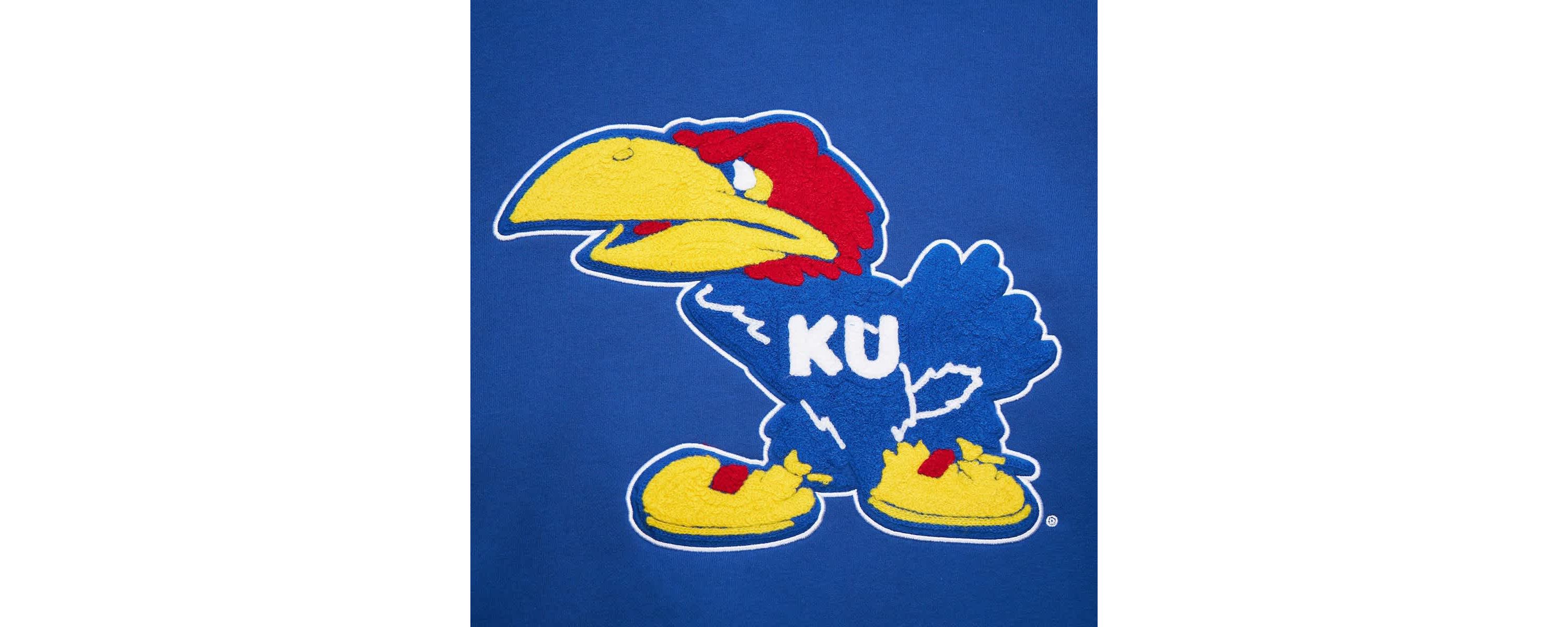 NCAA Kansas Jayhawks Chainstich Fleece Pullover Hoodie