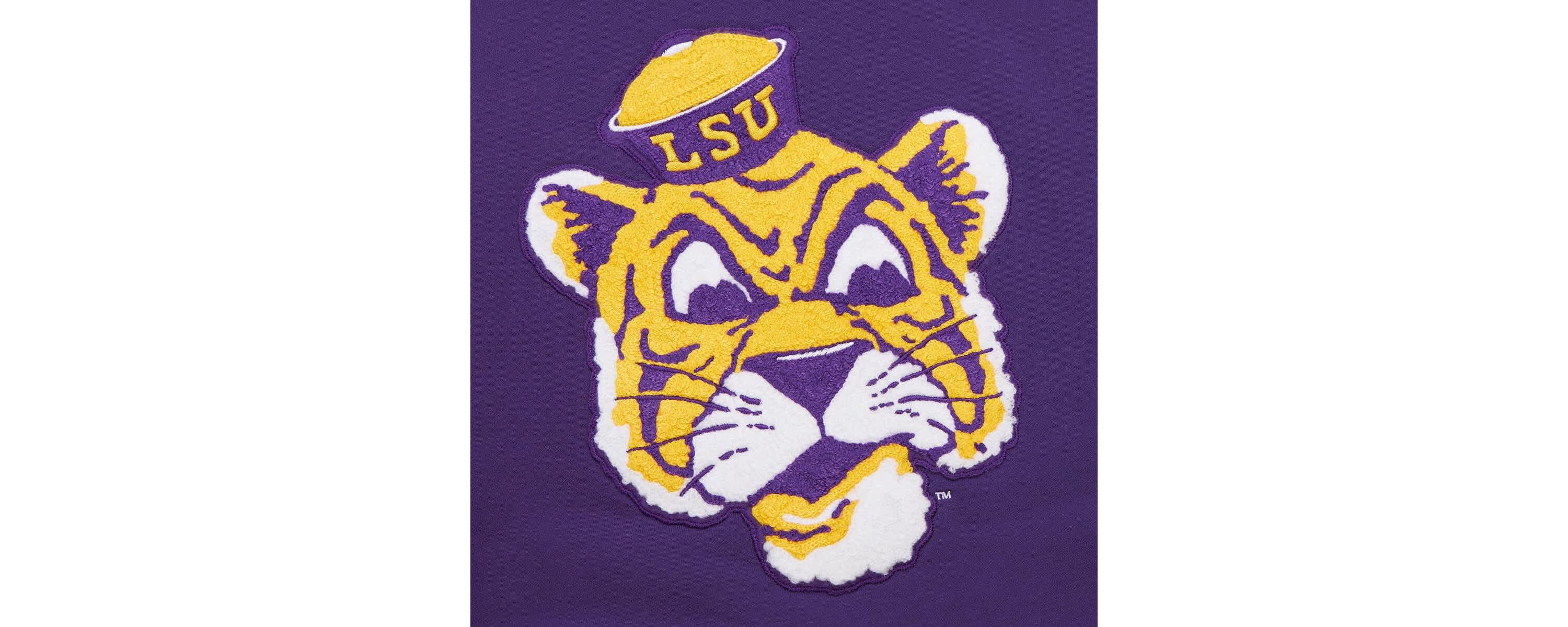 NCAA LSU Tigers Chainstich Fleece Pullover Hoodie