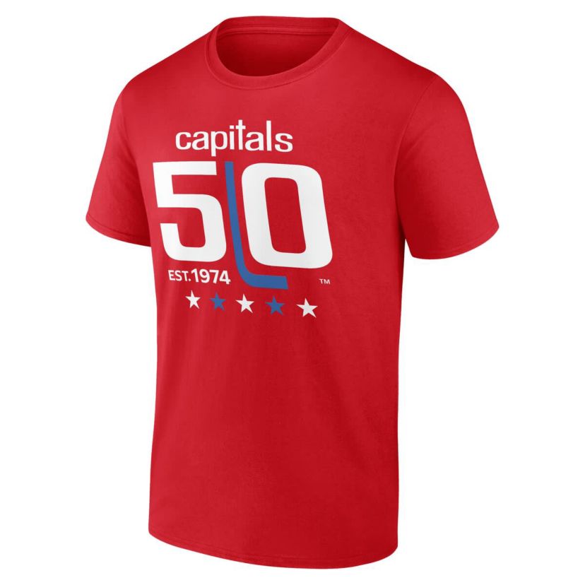 NHL Washington Capitals 50th Anniversary T-Shirt