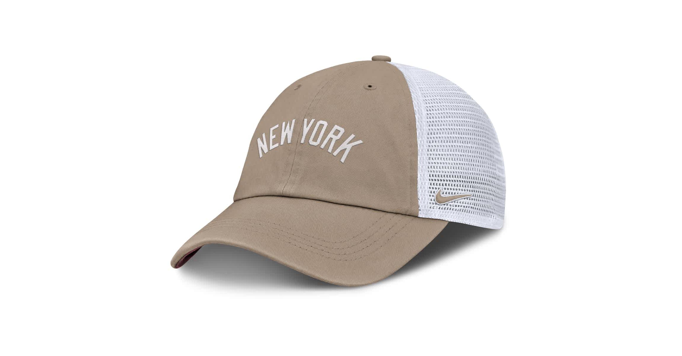MLB Unisex Nike Khaki/White New York Yankees Mothers Day Club Trucker Adjustable Hat