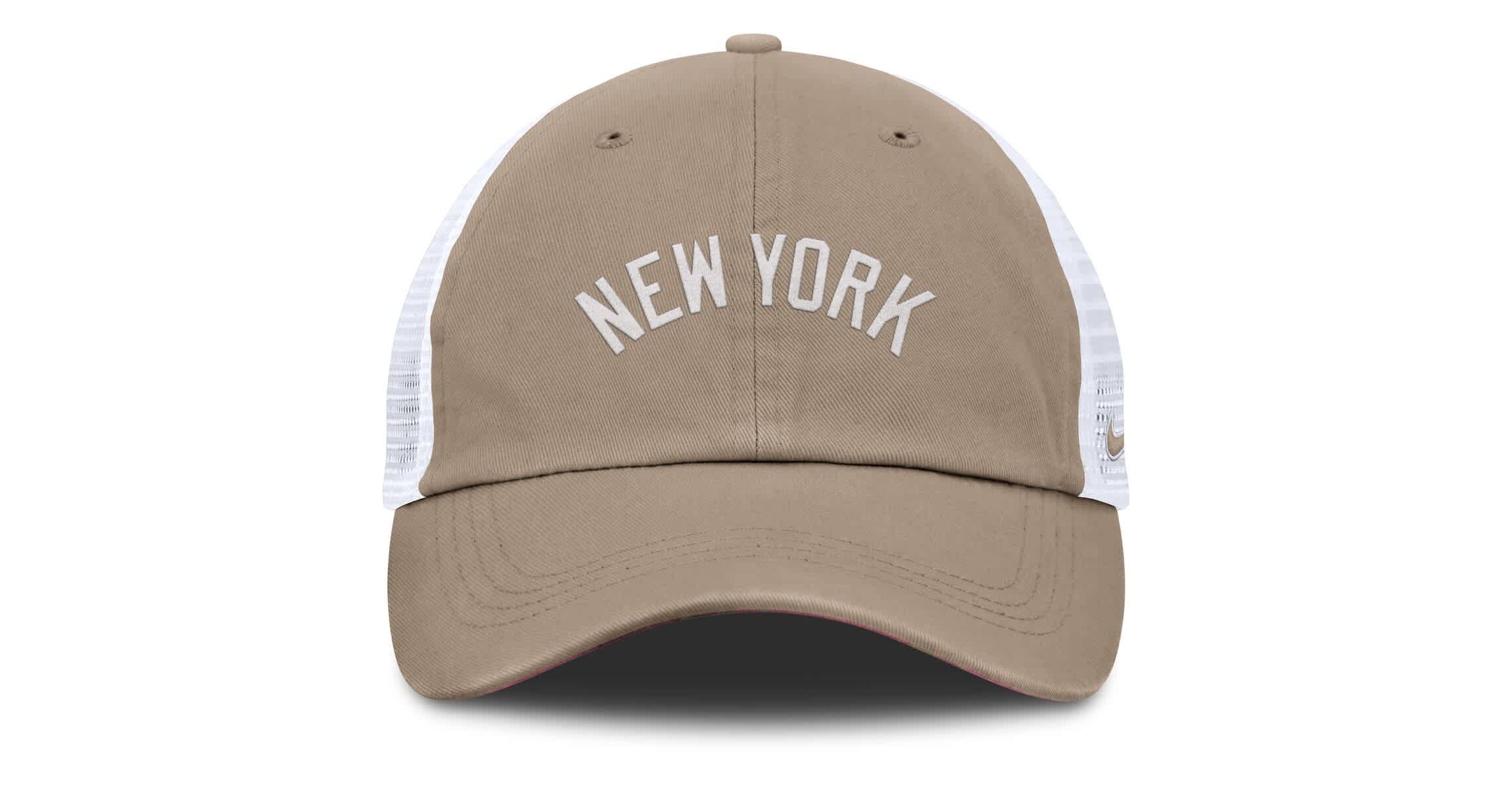 MLB Unisex Nike Khaki/White New York Yankees Mothers Day Club Trucker Adjustable Hat