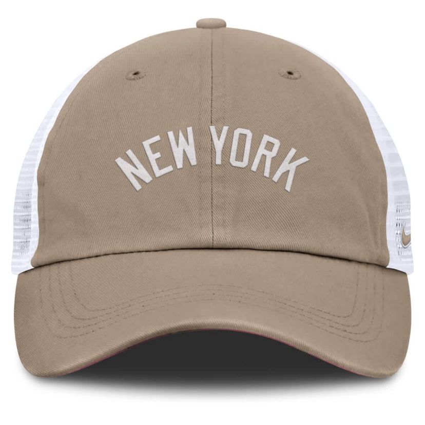 MLB Unisex Nike Khaki/White New York Yankees Mothers Day Club Trucker Adjustable Hat