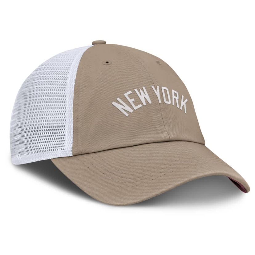 MLB Unisex Nike Khaki/White New York Yankees Mothers Day Club Trucker Adjustable Hat