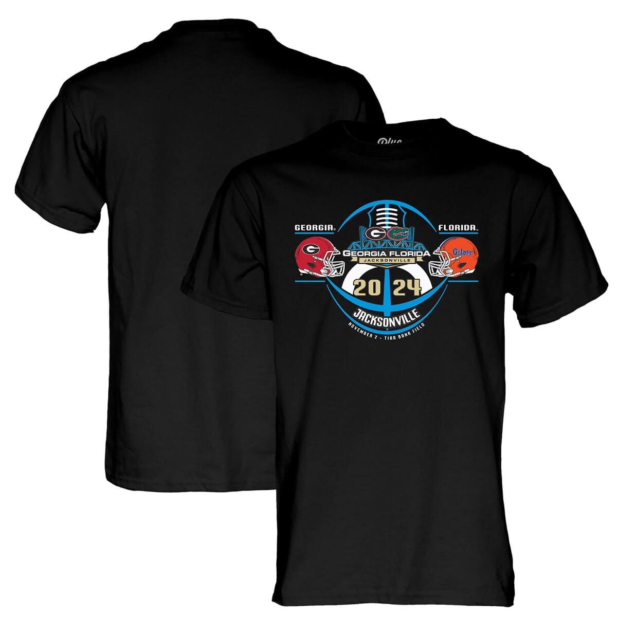 Multi-Team NCAA Unisex Florida Gators vs. Georgia Bulldogs 2024 Rivalry Matchup T-Shirt