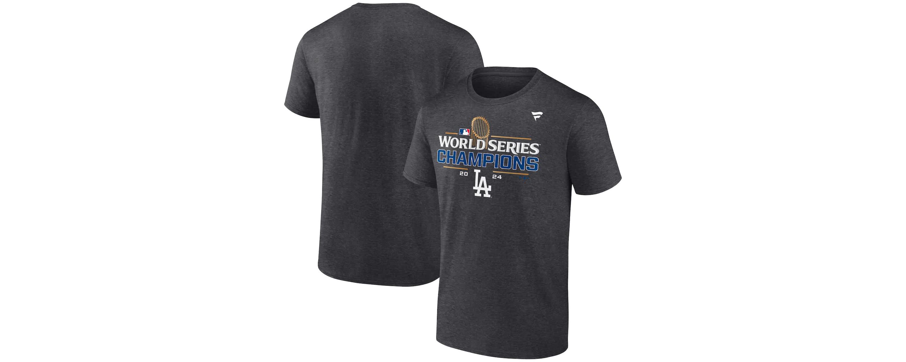 MLB Fanatics Los Angeles Dodgers 2024 World Series s Extended Sizes Locker Room T-Shirt