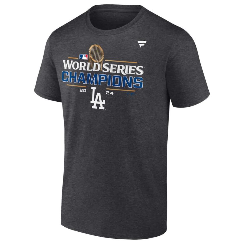 MLB Fanatics Los Angeles Dodgers 2024 World Series s Extended Sizes Locker Room T-Shirt