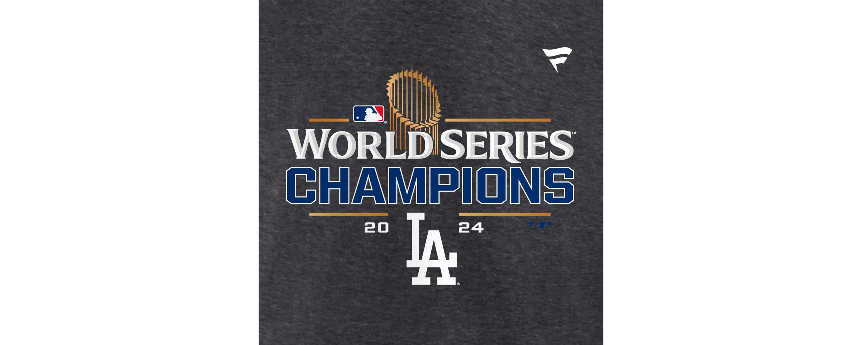 MLB Fanatics Los Angeles Dodgers 2024 World Series s Extended Sizes Locker Room T-Shirt