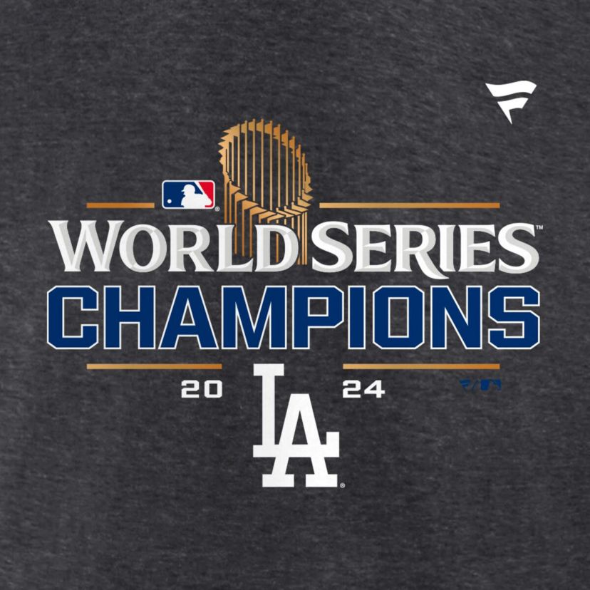 MLB Fanatics Los Angeles Dodgers 2024 World Series s Extended Sizes Locker Room T-Shirt