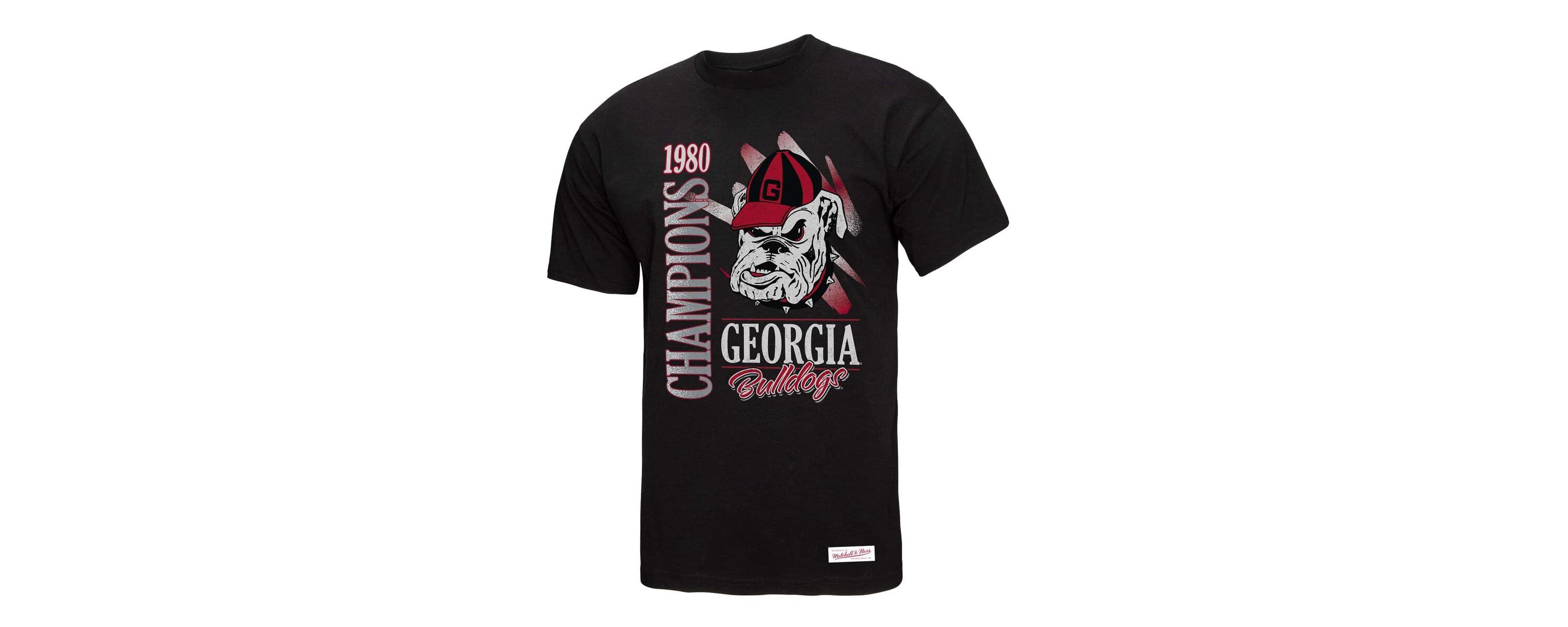 NCAA Georgia Bulldogs Retro Brush Mineral Wash T-Shirt