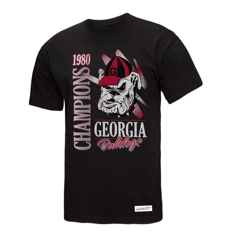 NCAA Georgia Bulldogs Retro Brush Mineral Wash T-Shirt