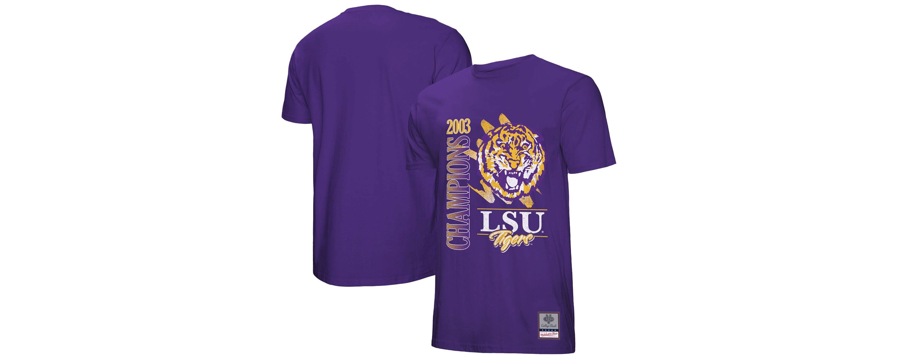 NCAA LSU Tigers Retro Brush Mineral Wash T-Shirt