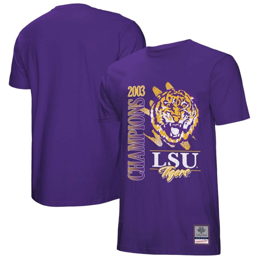 NCAA LSU Tigers Retro Brush Mineral Wash T-Shirt