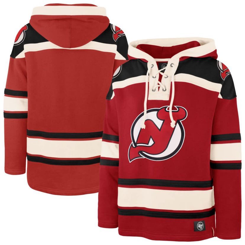 NHL New Jersey Devils Big & Tall Superior Lacer Fleece Pullover Hoodie