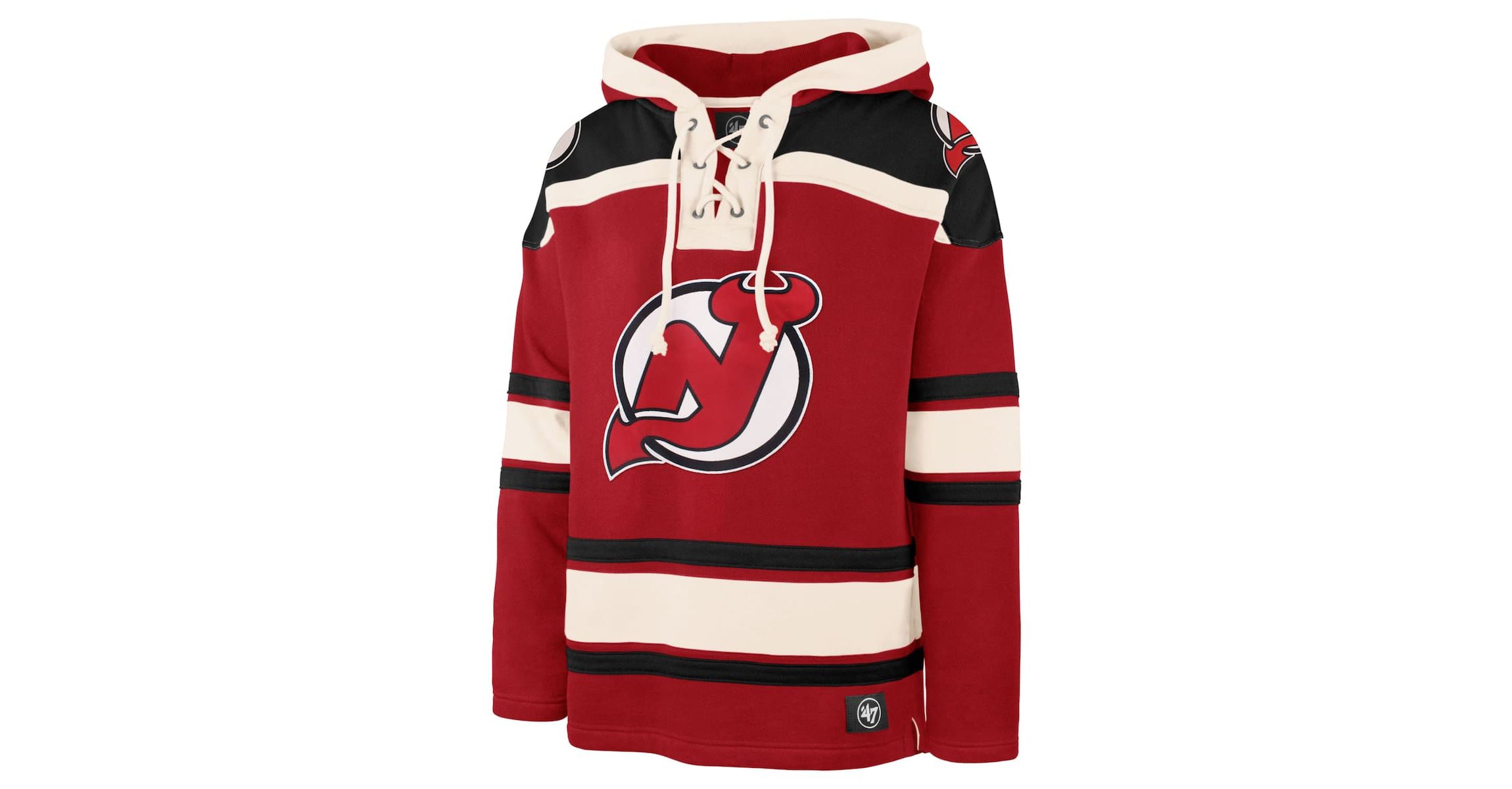NHL New Jersey Devils Big & Tall Superior Lacer Fleece Pullover Hoodie