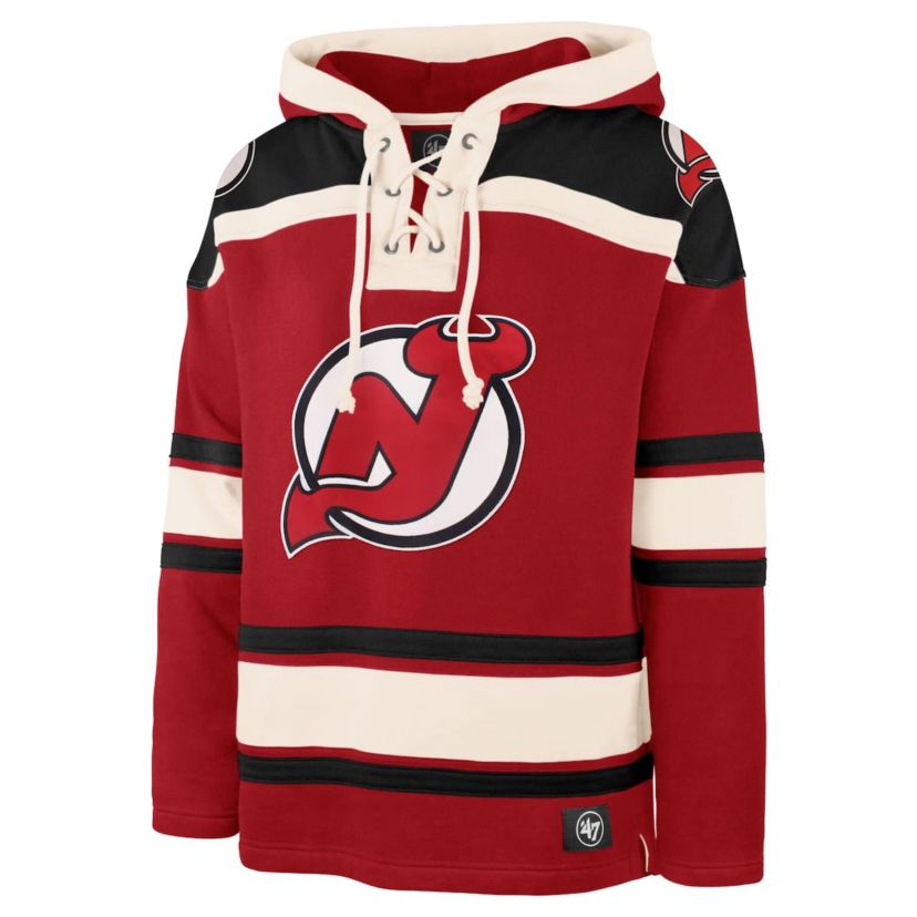NHL New Jersey Devils Big & Tall Superior Lacer Fleece Pullover Hoodie