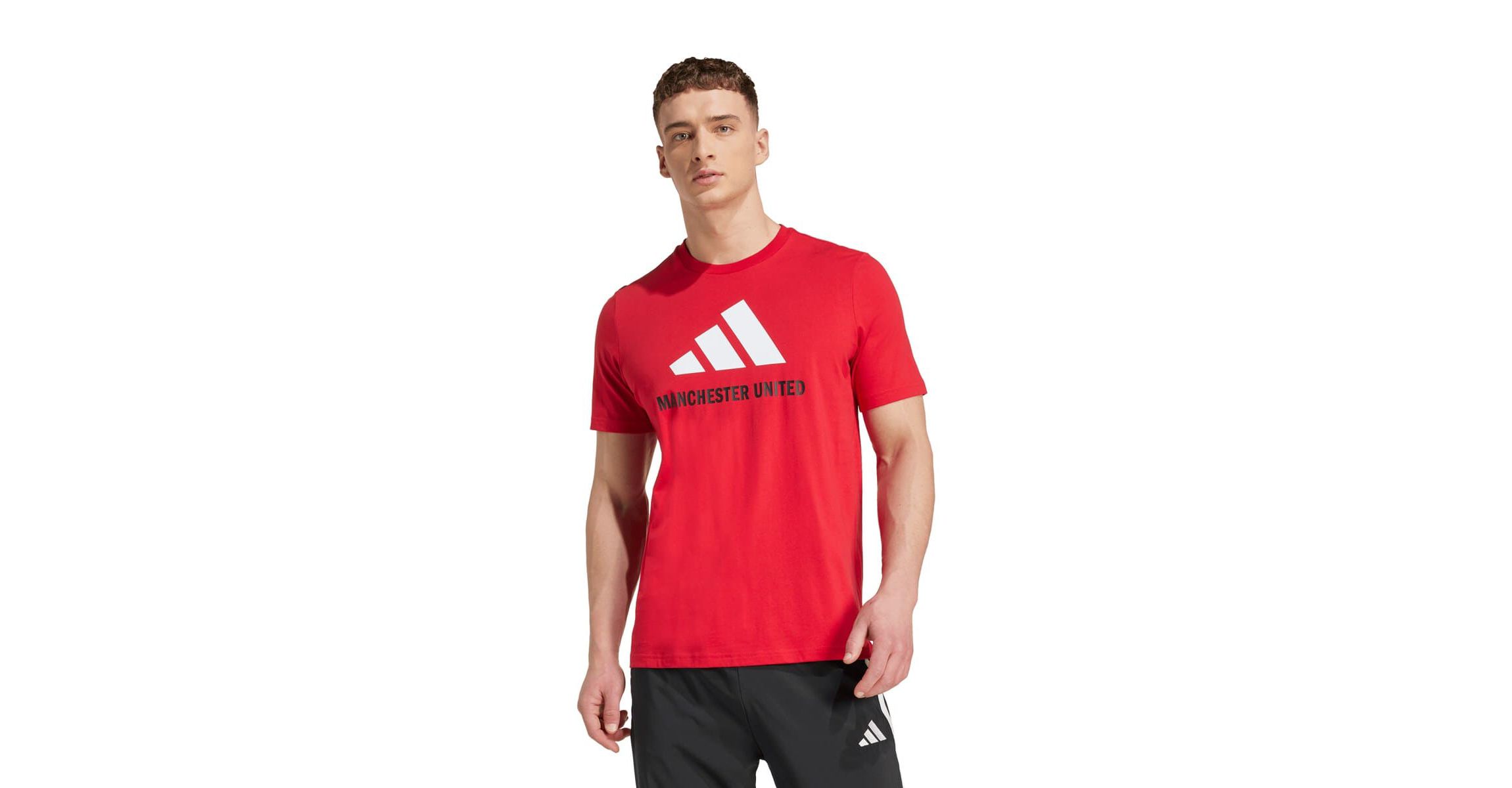 Premier League Manchester United Three-Stripe Wordmark T-Shirt