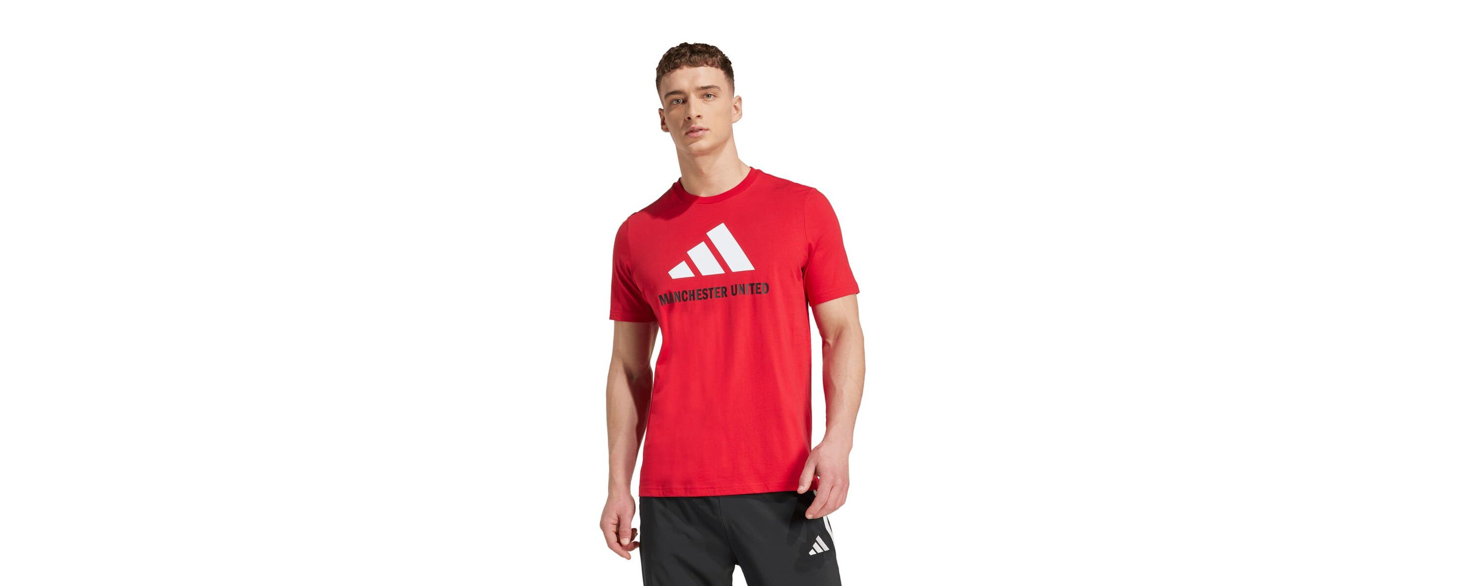 Premier League Manchester United Three-Stripe Wordmark T-Shirt