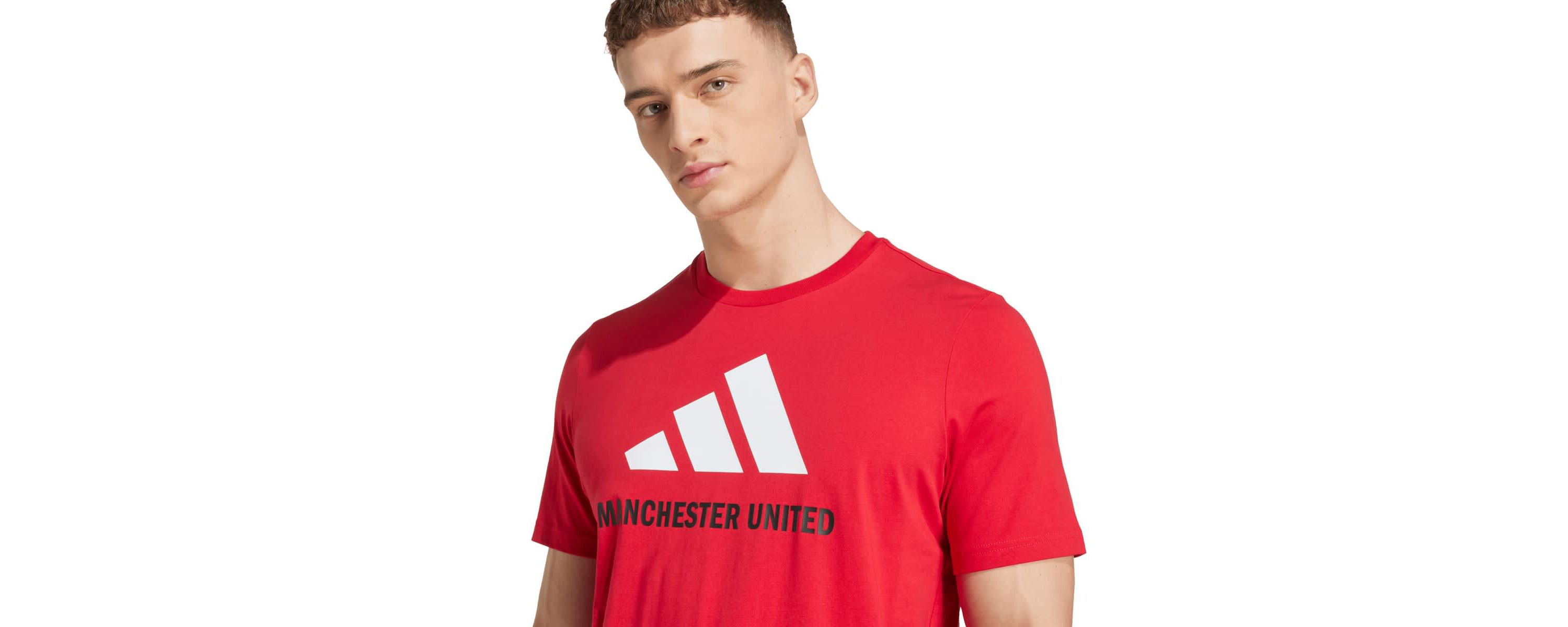 Premier League Manchester United Three-Stripe Wordmark T-Shirt