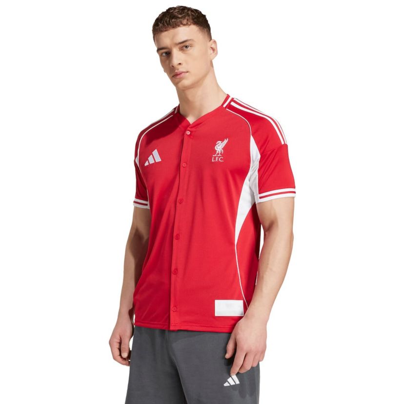 Premier League Liverpool Full-Button Baseball Jersey