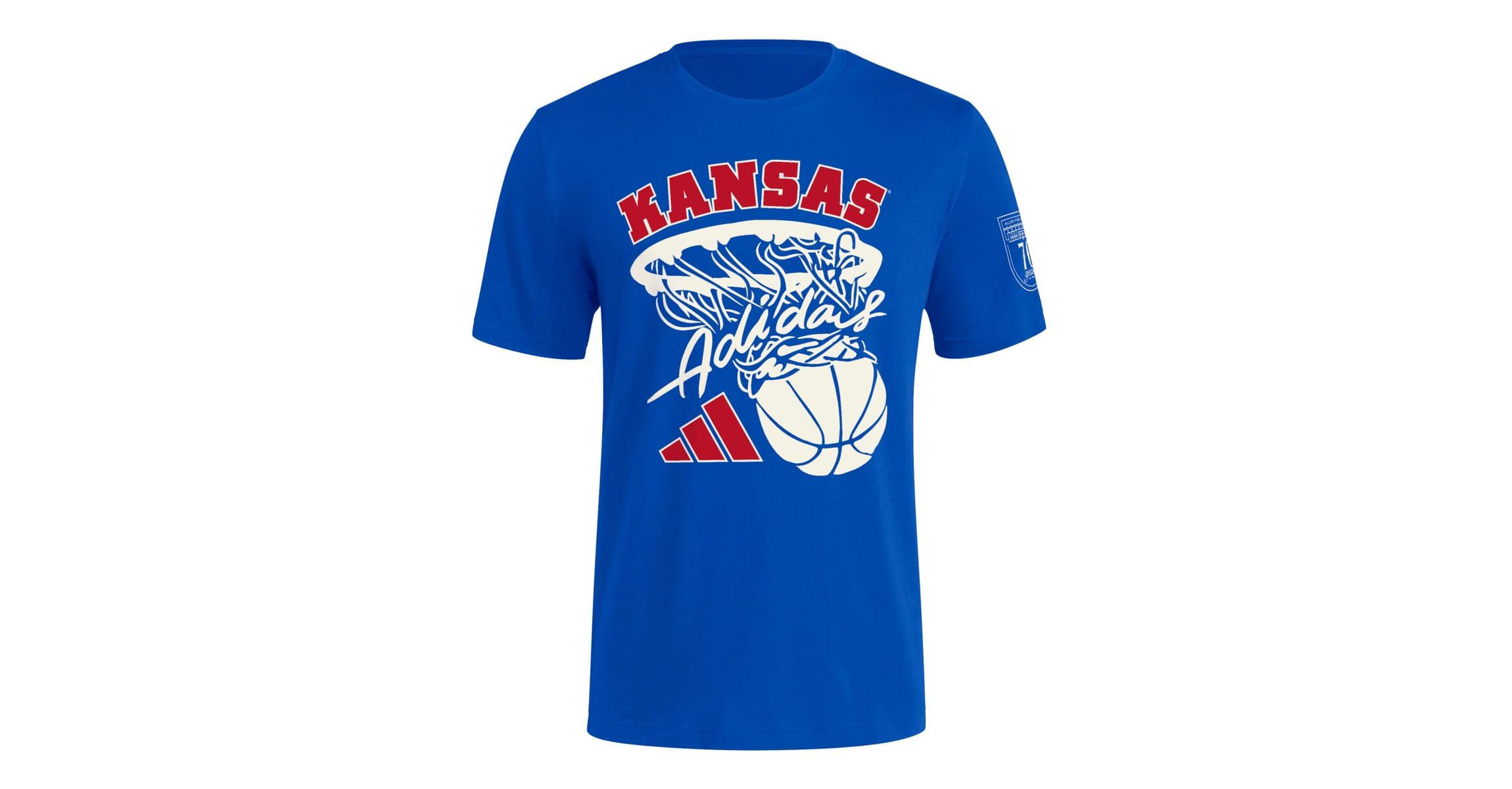 NCAA Kansas Jayhawks 70th Anniversary Basketball T-Shirt