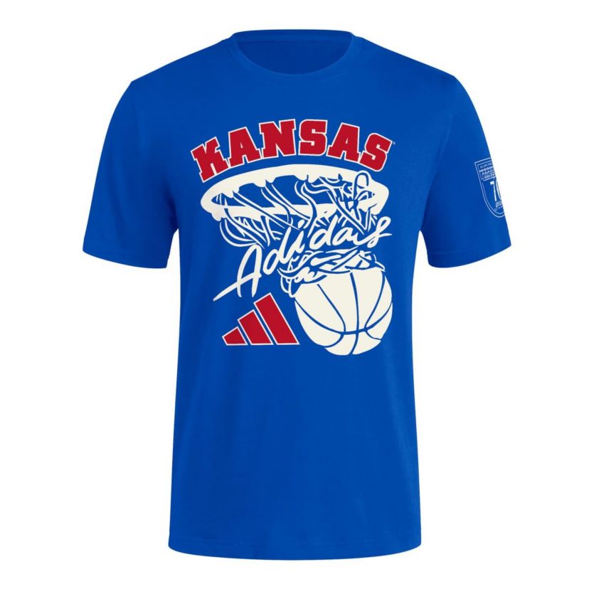 NCAA Kansas Jayhawks 70th Anniversary Basketball T-Shirt
