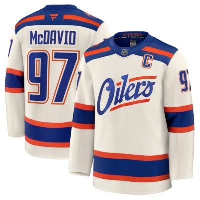 Men's NHL Fanatics Connor McDavid Light Beige Edmonton Oilers Alternate Premium Jersey