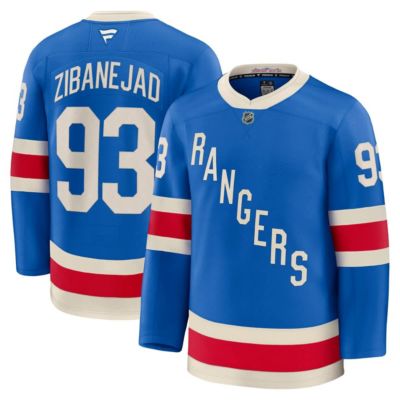 Men's NHL Fanatics Mika Zibanejad New York Rangers Centennial Premium Jersey, Blue, 46